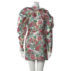 Floral Metallic Dress